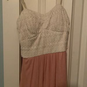 Baby pink and white dress
